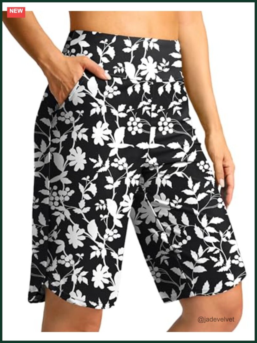 Women's Swim Board Shorts 11" Knee Length with Pockets UPF 50+ Quick Dry